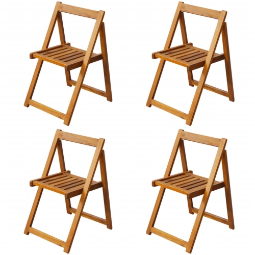 vidaXL 5 Piece Folding Patio Dining Set Solid Acacia Wood