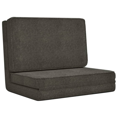 Chaise pliante en tissu gris foncé VidaXL