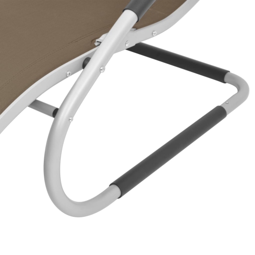 vidaXL Sun Lounger with Pillow Aluminum and Textilene Taupe