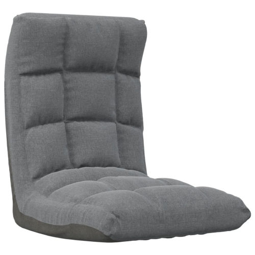 Chaise pliante en tissu gris clair VidaXL