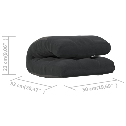 vidaXL Folding Floor Chair Black Fabric