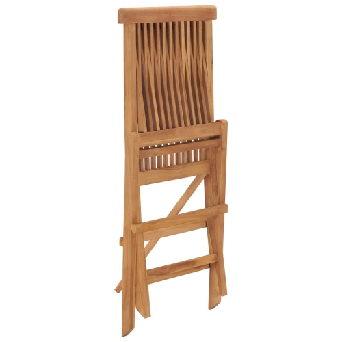 vidaXL Folding Patio Chairs 2 pcs Solid Teak Wood