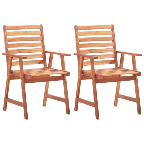 VIDAXL  Patio Dining Chairs 2 PCs Solid Acacia Wood