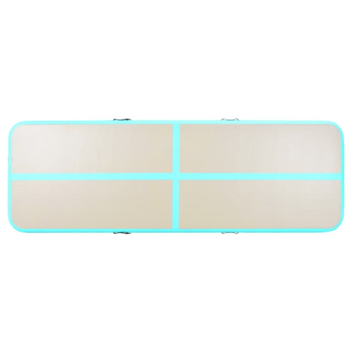 vidaXL Inflatable Gymnastics Mat with Pump 157.4"x39.3"x3.9" PVC Green
