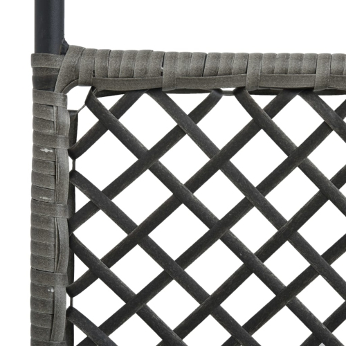 vidaXL 4-Panel Room Divider Poly Rattan Anthracite 94.5"x78.7"