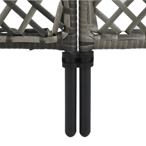 vidaXL 4-Panel Room Divider Poly Rattan Anthracite 94.5"x78.7"
