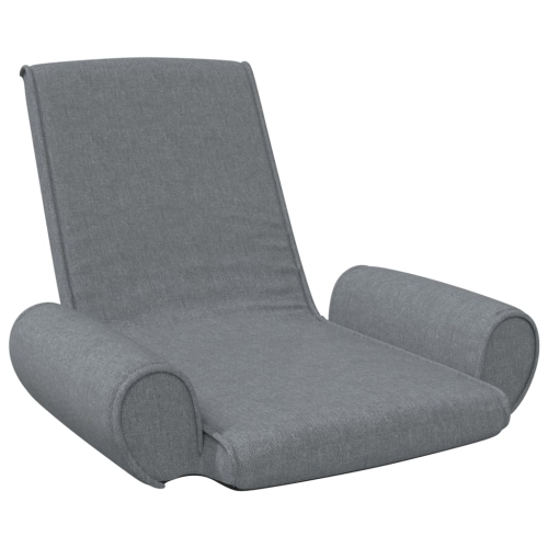 Chaise pliante en tissu gris clair VidaXL