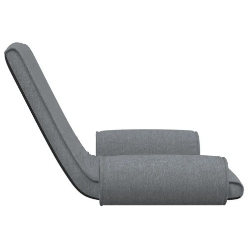 Chaise pliante en tissu gris clair VidaXL