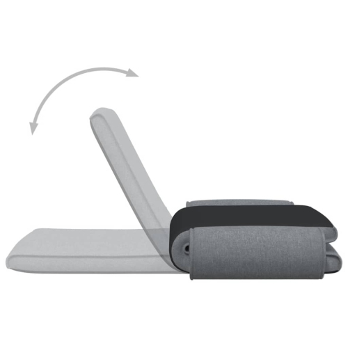 Chaise pliante en tissu gris clair VidaXL