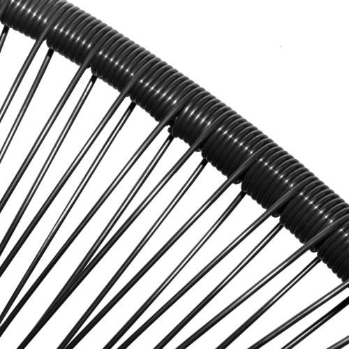 vidaXL Patio Moon Chair Poly Rattan Black