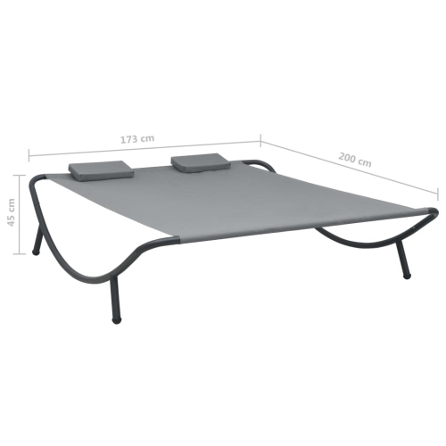 vidaXL Patio Lounge Bed Fabric Anthracite