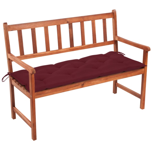 VIDAXL  Patio Bench With Cushion 47.2" Solid Acacia Wood