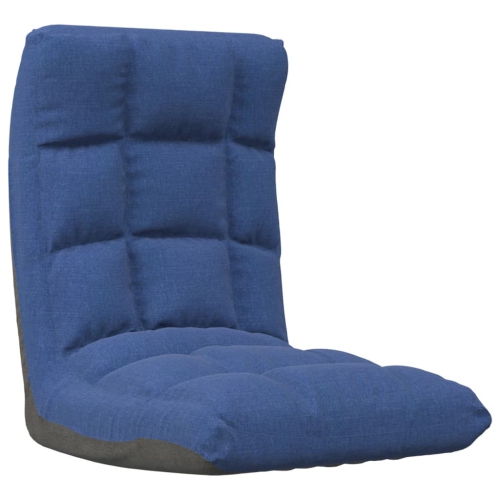 Chaise pliante en tissu bleu VidaXL