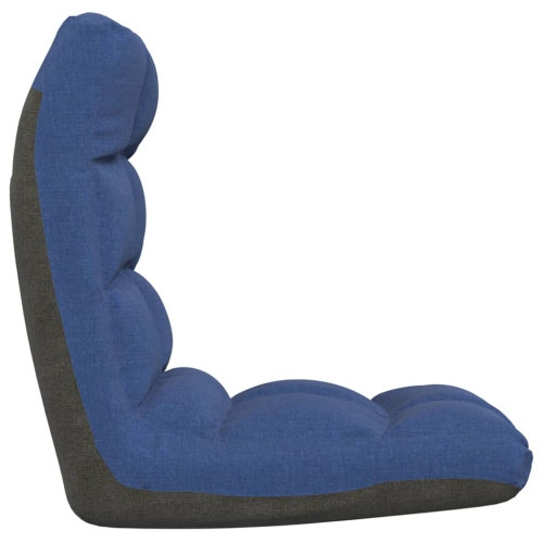 Chaise pliante en tissu bleu VidaXL