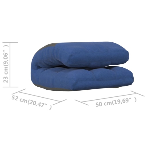 Chaise pliante en tissu bleu VidaXL