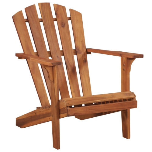 vidaXL Patio Adirondack Chair with Footrest Solid Acacia Wood