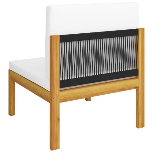 vidaXL 3-Seater Patio Sofa with Cushion Solid Acacia Wood