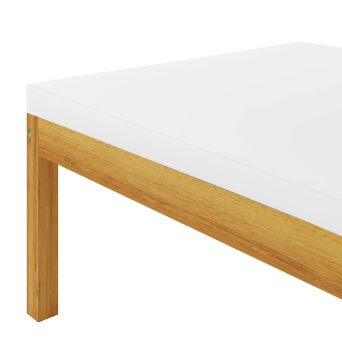 vidaXL 3-Seater Patio Sofa with Cushion Solid Acacia Wood