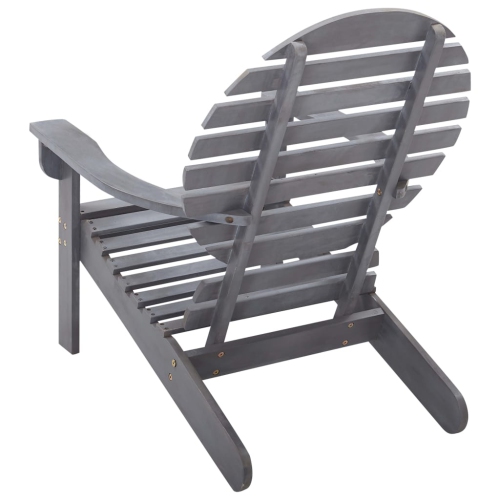 vidaXL Adirondack Chair Solid Acacia Wood Gray