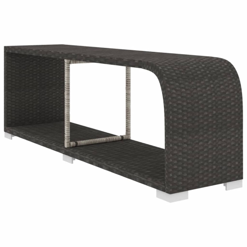 Ensemble de patio de 8 pièces VIDAXL avec coussins en poly rotin noir