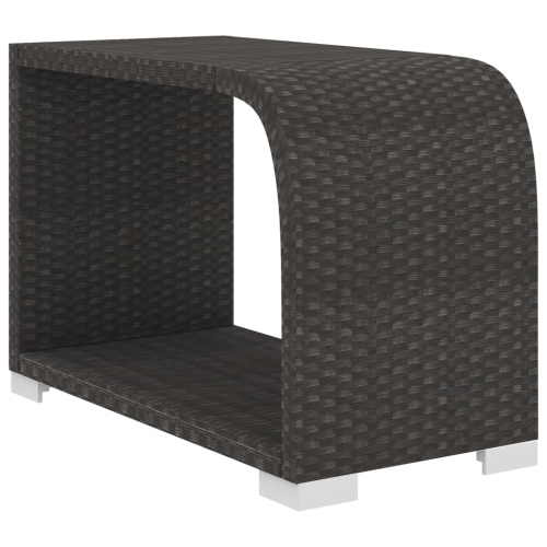 Ensemble de patio de 8 pièces VIDAXL avec coussins en poly rotin noir
