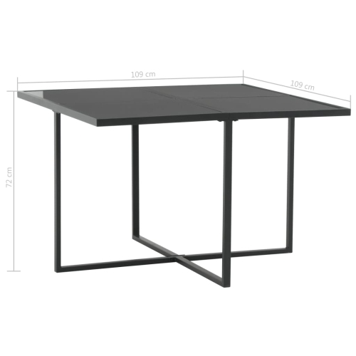 vidaXL 5 Piece Patio Dining Set with Cushions Poly Rattan Black