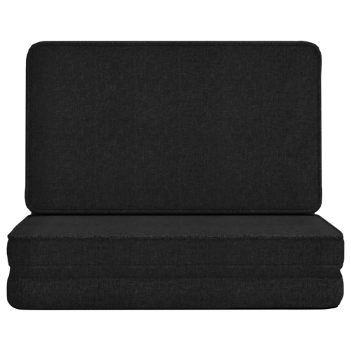 Chaise pliante en tissu noir VidaXL