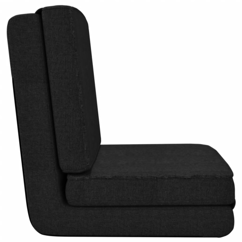 Chaise pliante en tissu noir VidaXL