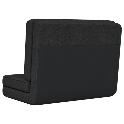 Chaise pliante en tissu noir VidaXL