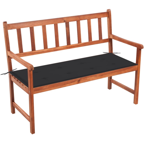 VIDAXL  Patio Bench With Cushion 47.2" Solid Acacia Wood