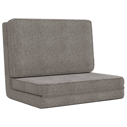 Chaise pliante en tissu gris clair VidaXL
