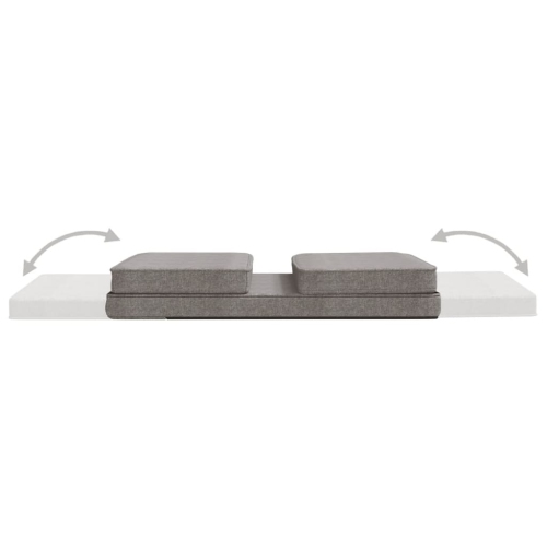 Chaise pliante en tissu gris clair VidaXL