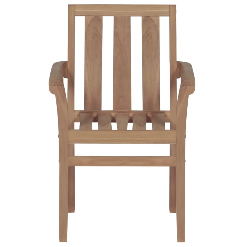 vidaXL Stackable Patio Chairs 8 pcs Solid Teak Wood