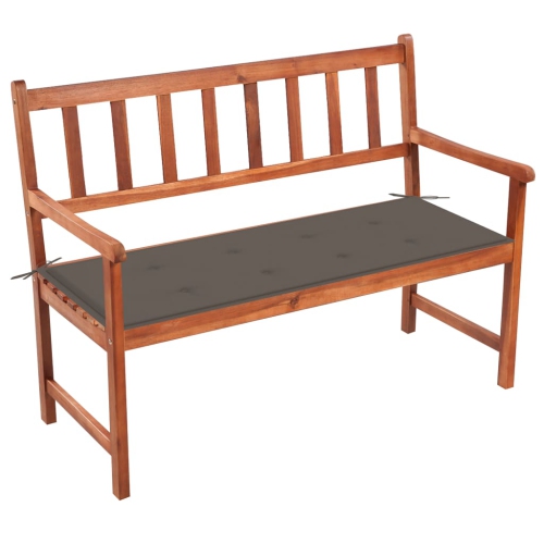 VIDAXL  Patio Bench With Cushion 47.2" Solid Acacia Wood