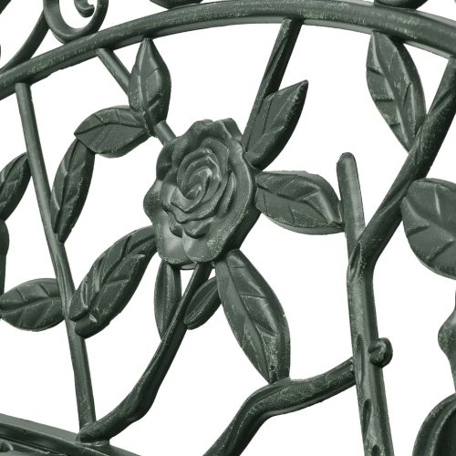 vidaXL Patio Bench 39.4” Cast Aluminium Green