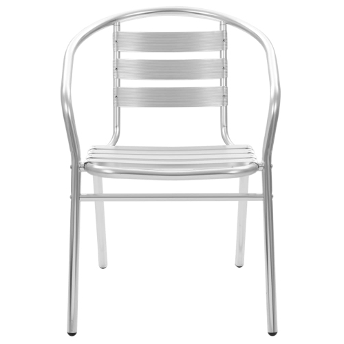 vidaXL 5 Piece Patio Dining Set Aluminum Silver