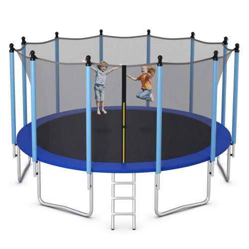 Topbuy 16FT Trampoline for Kids Recreational Trampolines with Internal Safety Enclosure Net