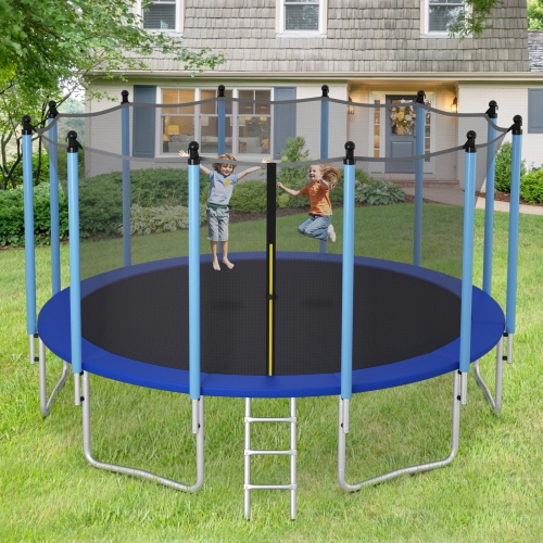Topbuy 16FT Trampoline for Kids Recreational Trampolines with Internal Safety Enclosure Net