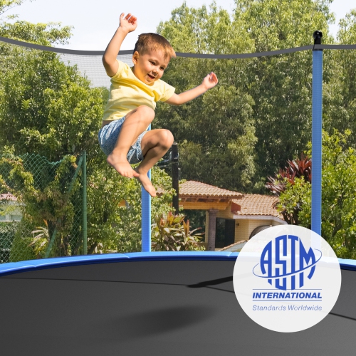 Topbuy – trampoline 12FT pour enfants trampolines récréatives avec filet de sécurité interne