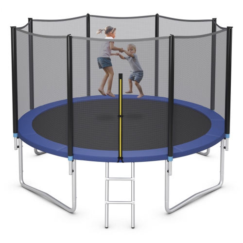 Trampoline Jardin Avec Filet De Sécurité - 2,4m, 3m, 3,7m, Etc. - Pour Enfants - Échelle Incluse - Robuste Jusqu'à 100kg