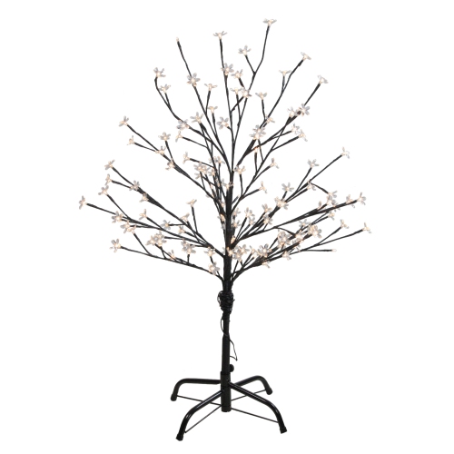 NORTHLIGHT  4' Led Lighted Cherry Blossom Flower Tree - Warm Lights In White