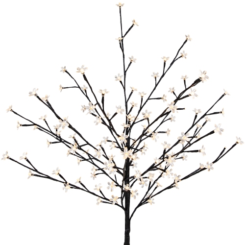 4' LED Lighted Cherry Blossom Flower Tree - Warm White Lights