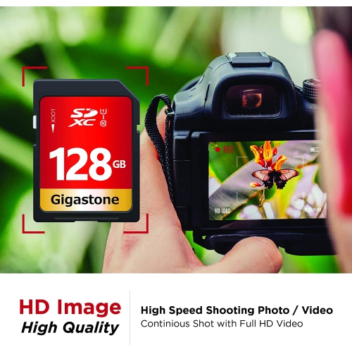 128GB SD Card UHS-I U1 Class 10 SDXC Memory Card High Speed Full HD Video Canon Nikon Sony Pentax Kodak