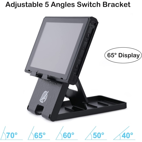 Switch Stand for Nintendo, for Animal Crossing Switch Holder, Adjustable Switch Lite Compact Portable Foldable