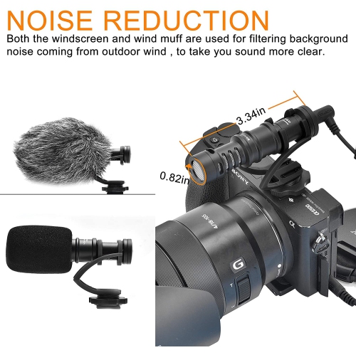 CVM-VM10II Video Microphone, Professional Full Metal Compact On Camera Mini Shotgun Video Mic for Smartphone