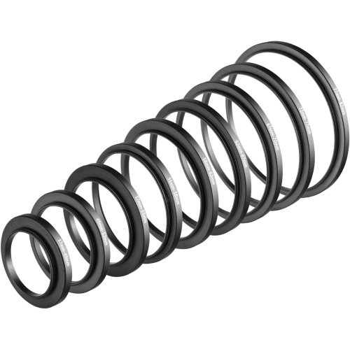 ALBERTATECH  9 Pieces Step-Up Lens Filter Adapter Rings Set, Made Of Premium Anodized Aluminum, Includes: 37-49Mm, 49-52Mm