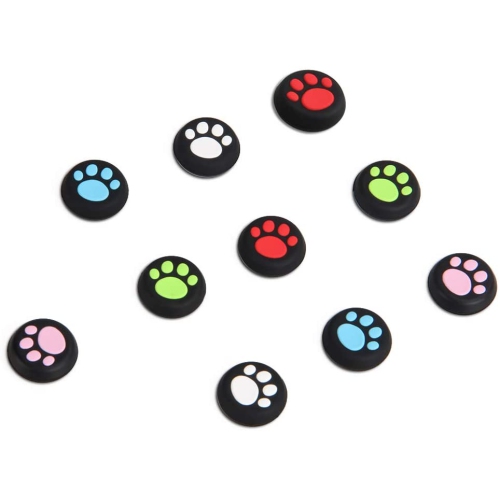 5 Pair/10 PCS Replacement Silicone Analog Controller Joystick Thumb Stick Grips Caps Cover for PS4 PS3 PS2