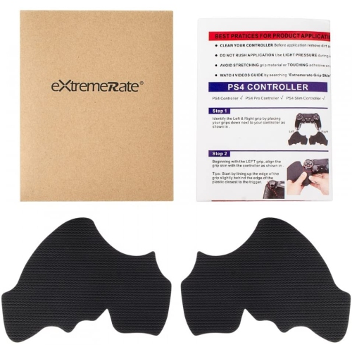 Black Anti-Skid Sweat-Absorbent Controller Grips for Playstation 4 Controller, Professional Textured Soft