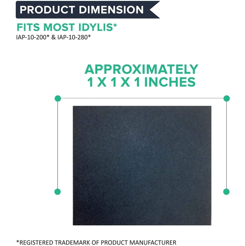 Replacement Filter Compatible with Idylis C Carbon Filter Part # IAF-H-100C, 302656, Fits Idylis