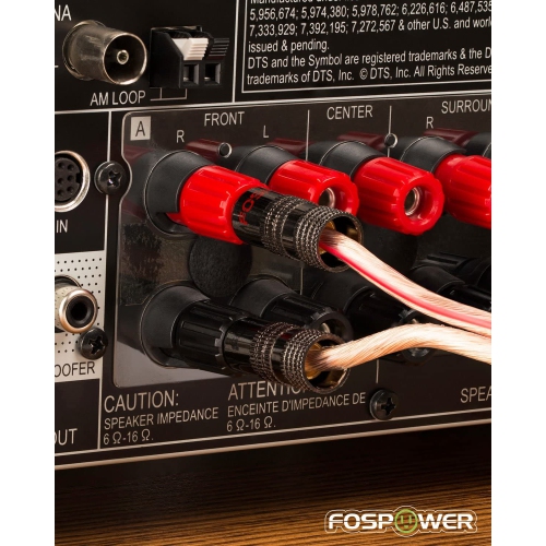 Fiches banane 6 paires/12 pièces, vis fermée 24K connecteurs de haut-parleur bananes plaqués or pour le fil de haut-parleur,